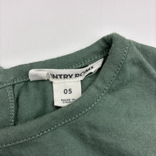 Load image into Gallery viewer, Girls Country Road, khaki cotton tie front top, EUC, size 5,