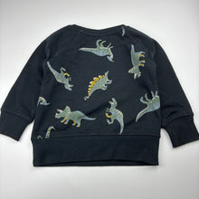 Load image into Gallery viewer, Boys Tilt, fleece lined sweater / jumper, dinosaurs, EUC, size 3,
