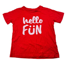 Load image into Gallery viewer, Unisex KID, red cotton t-shirt, EUC, size 4,