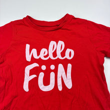 Load image into Gallery viewer, Unisex KID, red cotton t-shirt, EUC, size 4,