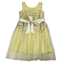 Load image into Gallery viewer, Girls Origami, lined tulle &amp; sequin party dress, GUC, size 4, L: 64cm