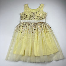 Load image into Gallery viewer, Girls Origami, lined tulle &amp; sequin party dress, GUC, size 4, L: 64cm