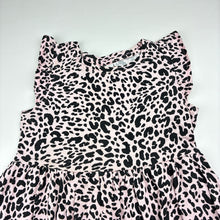 Load image into Gallery viewer, Girls KID, pink &amp; black cotton casual dress, GUC, size 3, L: 48cm