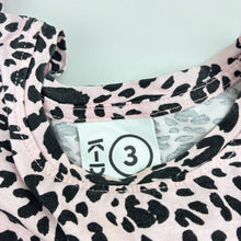 Load image into Gallery viewer, Girls KID, pink &amp; black cotton casual dress, GUC, size 3, L: 48cm