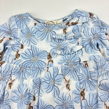 Load image into Gallery viewer, Girls Beatrix Potter, Peter Rabbit cotton lined floral viscose dress, EUC, size 0, L: 40cm