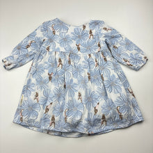 Load image into Gallery viewer, Girls Beatrix Potter, Peter Rabbit cotton lined floral viscose dress, EUC, size 0, L: 40cm