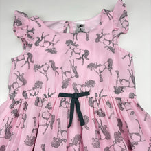 Load image into Gallery viewer, Girls H&amp;T, lined lightweight dress, horses, EUC, size 3, L: 50cm