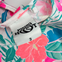 Load image into Gallery viewer, Girls Piping Hot, colourful floral cotton playsuit, GUC, size 3,