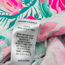 Load image into Gallery viewer, Girls Piping Hot, colourful floral cotton playsuit, GUC, size 3,