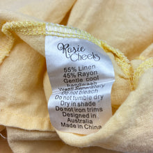 Load image into Gallery viewer, Girls Rosie Cheeks, yellow linen blend sleeveless dress, GUC, size 4, L: 55cm