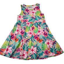 Load image into Gallery viewer, Girls Anko, colourful floral cotton dress, FUC, size 4, L: 54cm