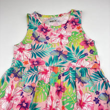 Load image into Gallery viewer, Girls Anko, colourful floral cotton dress, FUC, size 4, L: 54cm