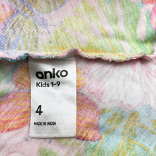 Load image into Gallery viewer, Girls Anko, colourful floral cotton dress, FUC, size 4, L: 54cm