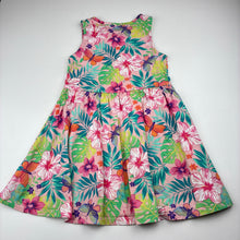 Load image into Gallery viewer, Girls Anko, colourful floral cotton dress, FUC, size 4, L: 54cm