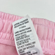 Load image into Gallery viewer, Girls KID, pink fleece lined track pants elasticated, EUC, size 8,