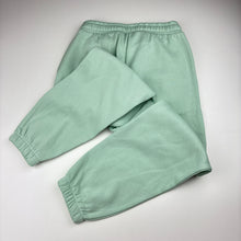 Load image into Gallery viewer, Girls KID, green fleece lined track pants elasticated, EUC, size 8,