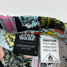 Load image into Gallery viewer, Unisex Peter Alexander, Star Wars lightweight cotton pyjama shorts, FUC, size 5,