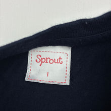Load image into Gallery viewer, Boys Sprout, navy cotton t-shirt, GUC, size 1,