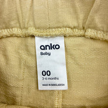 Load image into Gallery viewer, Boys Anko, yellow cotton pants / bottoms, elasticated, FUC, size 00,