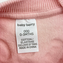 Load image into Gallery viewer, Girls Baby Berry, soft feel fleece lined sweater / jumper, EUC, size 000,