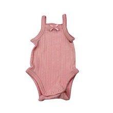 Load image into Gallery viewer, Girls Dymples, pink pointelle cotton singletsuit, EUC, size 00,