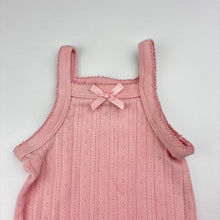 Load image into Gallery viewer, Girls Dymples, pink pointelle cotton singletsuit, EUC, size 00,
