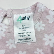 Load image into Gallery viewer, Girls 4 Baby, floral cotton romper, EUC, size 000,