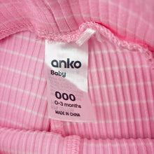 Load image into Gallery viewer, Girls Anko, ribbed stretchy footed leggings / bottoms, EUC, size 000,