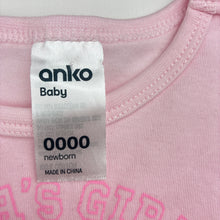 Load image into Gallery viewer, Girls Anko, pink soft cotton romper, EUC, size 0000,