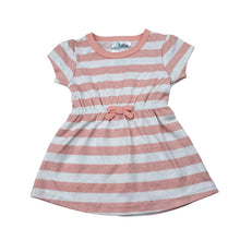 Load image into Gallery viewer, Girls 4 Baby, pink &amp; white stripe cotton dress, EUC, size 000, L: 30cm