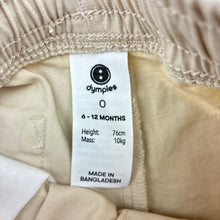 Load image into Gallery viewer, Boys Dymples, stretch cotton chino shorts elasticated, NEW, size 0,