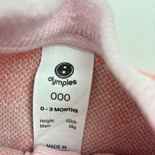 Load image into Gallery viewer, Girls Dymples, knitted cotton cardigan, strawberries, EUC, size 000,
