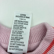 Load image into Gallery viewer, Girls Dymples, knitted cotton cardigan, strawberries, EUC, size 000,