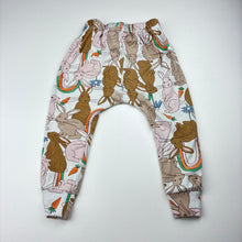 Load image into Gallery viewer, Unisex Target, ribbed stretchy pyjama pants / bottoms, rabbits, GUC, size 2,