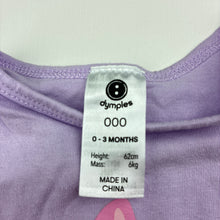 Load image into Gallery viewer, Girls Dymples, stretchy bodysuit / romper, butterflies, GUC, size 000,