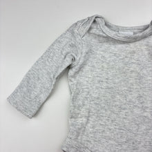 Load image into Gallery viewer, Unisex Baby Berry, grey marle cotton bodysuit / romper, GUC, size 000,
