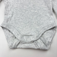 Load image into Gallery viewer, Unisex Baby Berry, grey marle cotton bodysuit / romper, GUC, size 000,