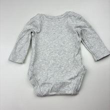 Load image into Gallery viewer, Unisex Baby Berry, grey marle cotton bodysuit / romper, GUC, size 000,