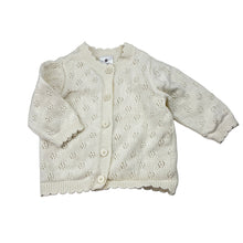 Load image into Gallery viewer, Girls Target, organic cotton knit cardigan, EUC, size 000,