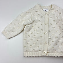 Load image into Gallery viewer, Girls Target, organic cotton knit cardigan, EUC, size 000,