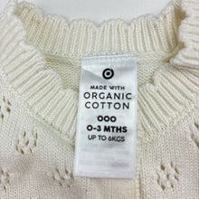 Load image into Gallery viewer, Girls Target, organic cotton knit cardigan, EUC, size 000,
