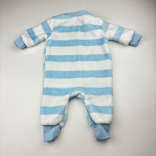 Load image into Gallery viewer, Unisex Dymples, soft fleece zip romper, EUC, size 000,