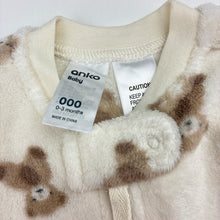 Load image into Gallery viewer, Unisex Anko, soft fleece zip coverall / romper, EUC, size 000,