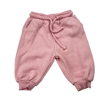 Load image into Gallery viewer, Girls Baby Berry, pink fleece lined track pants elasticated, EUC, size 000,