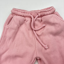 Load image into Gallery viewer, Girls Baby Berry, pink fleece lined track pants elasticated, EUC, size 000,