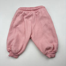 Load image into Gallery viewer, Girls Baby Berry, pink fleece lined track pants elasticated, EUC, size 000,