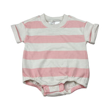 Load image into Gallery viewer, Girls Anko, pink &amp; white stripe sweater romper, EUC, size 000,