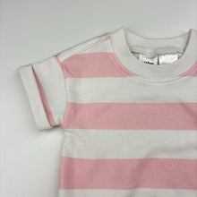 Load image into Gallery viewer, Girls Anko, pink &amp; white stripe sweater romper, EUC, size 000,