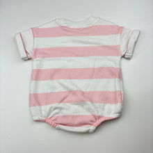 Load image into Gallery viewer, Girls Anko, pink &amp; white stripe sweater romper, EUC, size 000,