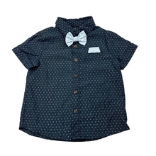 Load image into Gallery viewer, Boys Bardot Junior, lightweight short sleeve shirt, bow tie, EUC, size 0,